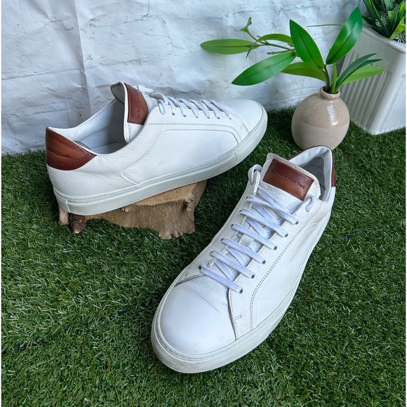 To boot New York Carlin Sneaker white Tan /Leather size 11.5 gently worn - Picture 9 of 16
